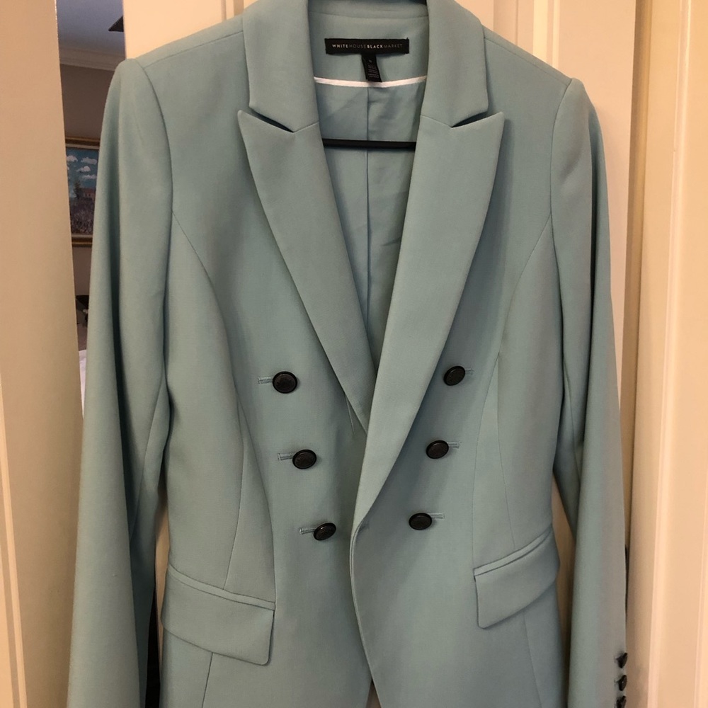 Aqua trophy jacket by White House Black Market